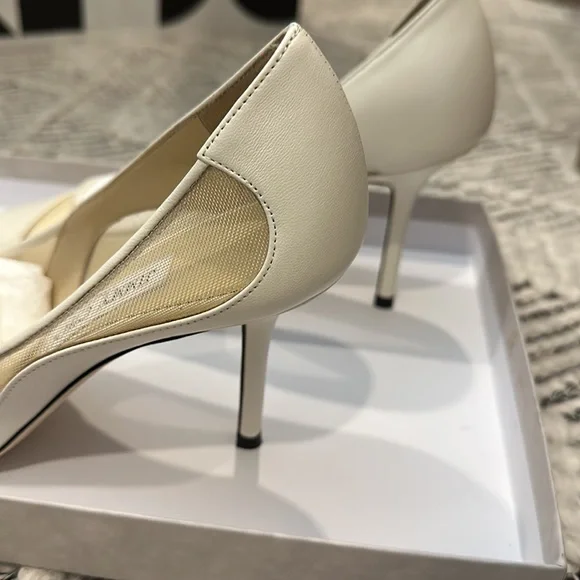 Jimmy Choo - Love 85 pump with mesh - latte / natural WORN ONCE (wedding photos) - Picture 3 of 11